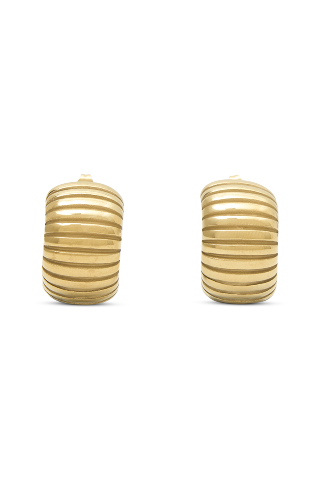 Amelia Textured Hoop - Gold